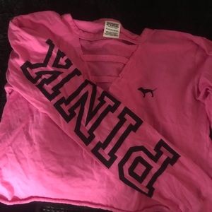 Pink cropped top need gone ASAP